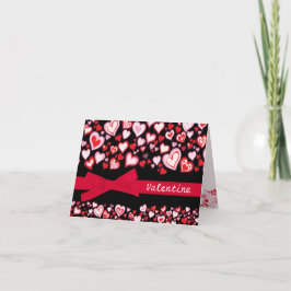 Valentine bitte meine Kartenherzen & rotes Band se Feiertagskarte