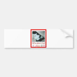 Valentine Black and White Cat Autoaufkleber