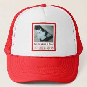 Valentine Black and White Cat Truckerkappe