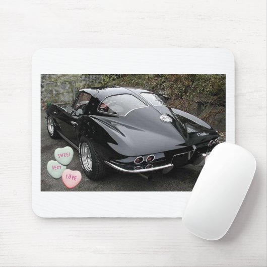 Valentine Black Corvette Mousepad (Mit Mouse)