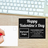 Valentine Black Holiday Postkarte
