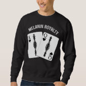 Valentine BLACK KING QUEEN PLAYCARDS Paare Sweatshirt (Vorderseite)