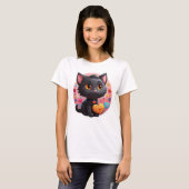 Valentine Black Kitten T-Shirt (Vorne ganz)