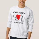 Valentine BLACK QUEEN KING PLAYCARDS Paare Sweatshirt (Vorderseite)
