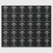 Valentine Black Wrapping Paper Geschenkpapier (Flach)