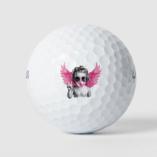 Valentine Blubble Cupid Valentinstag Golfball (Vorderseite)