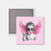 Valentine Blubble Cupid Valentinstag Magnet (Vorderseite/Rückseite)