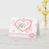 Valentine Blue Bird Sweet Tweete Bright Wishs Karte (Gelbe Blume)