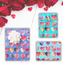 Valentine Blue Heartful Pattern