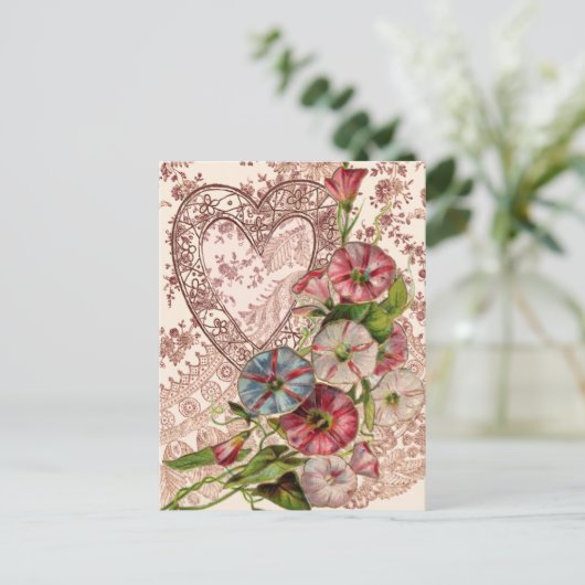 Valentine Blume Feiertagspostkarte (Stehend Vorderseite)