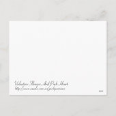 Valentine Blume Feiertagspostkarte (Rückseite)