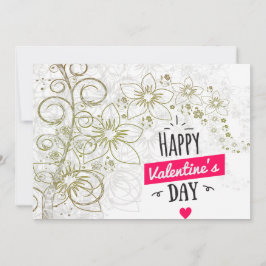 Valentine Blume Kunst Schwarz-weiß Einladung