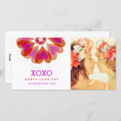 Valentine Blume Liebe Herzt Grüße Karte (Vorne/Hinten)