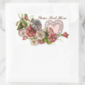 Valentine Blume Rechteckiger Aufkleber (Tasche)