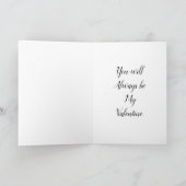 Valentine Blume schwarz-weiß Feiertagskarte (Innenseite)