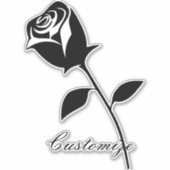 Valentine Blume Thunder_Cove der schwarzen Rose Aufkleber (Vorderseite)