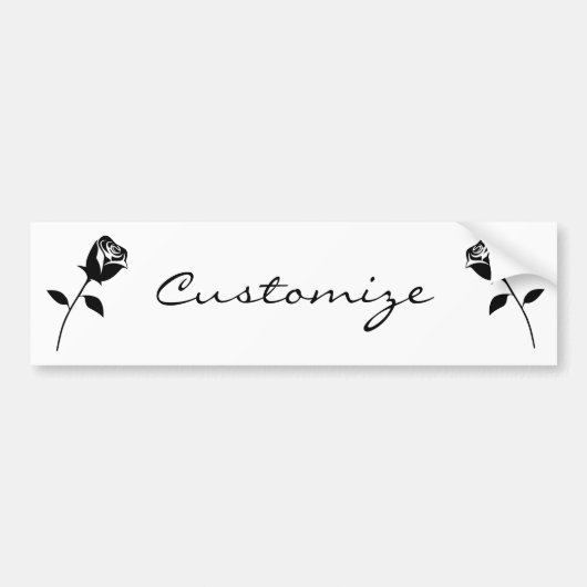 Valentine Blume Thunder_Cove der schwarzen Rose Autoaufkleber (Vorne)