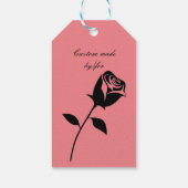 Valentine Blume Thunder_Cove der schwarzen Rose Geschenkanhänger (Rückseite)