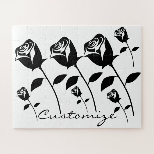 Valentine Blume Thunder_Cove der schwarzen Rose Puzzle (Horizontal)