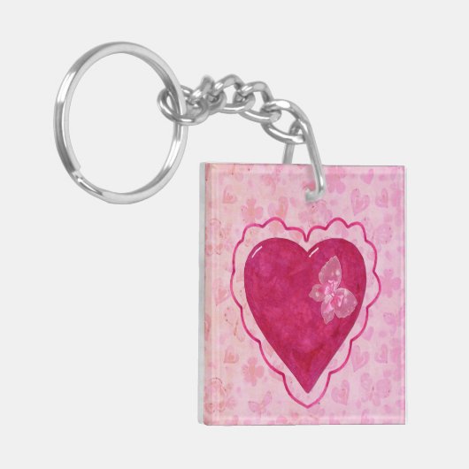 Valentine Blüten Adlige Notfall CUSTOM Schlüsselanhänger (Vorderseite links)