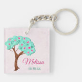 Valentine Blüten Adlige Notfall CUSTOM Schlüsselanhänger (Rückseite)