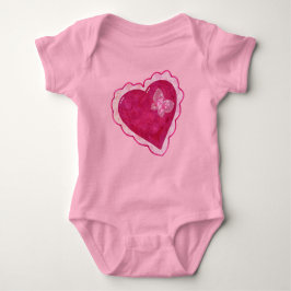 Valentine Blüten Adorable Mixed Media Baby Strampler