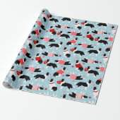 Valentine Border Collie Muster Wrapping Paper Geschenkpapier (Ungerollt)