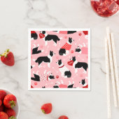 Valentine Border Collie Pattern Serviette (Beispiel)