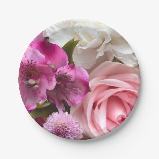 Valentine Bouquet Party Pappteller (Vorderseite)