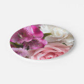 Valentine Bouquet Party Pappteller (Schrägansicht)