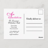 Valentine Bouquet Party Postcard Postkarte (Rückseite)