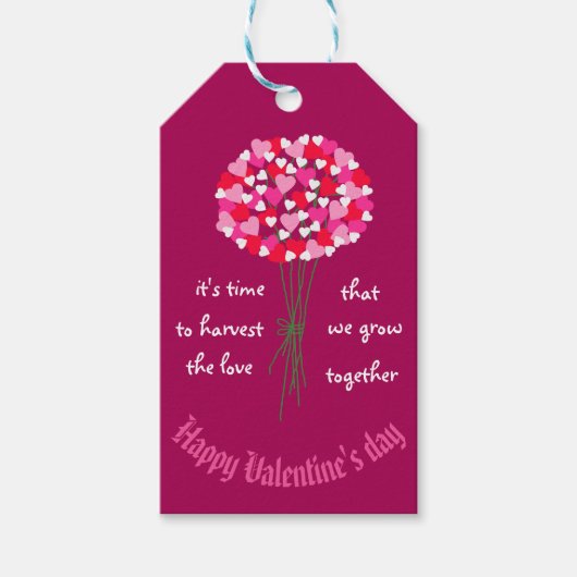 Valentine Bouquet von Blume der Liebe Geschenkanhänger (Vorderseite)