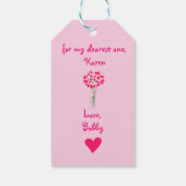 Valentine Bouquet von Blume der Liebe Geschenkanhänger (Rückseite)