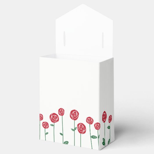 Valentine Bouquet von Rote Rosen Geschenkschachtel (Geöffnet)