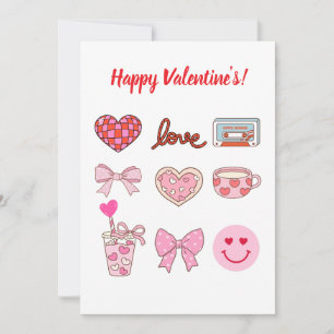 Valentine Bow Heart Coffee Feiertagskarte