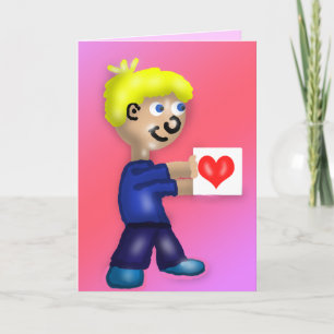 Valentine Boy Card Feiertagskarte