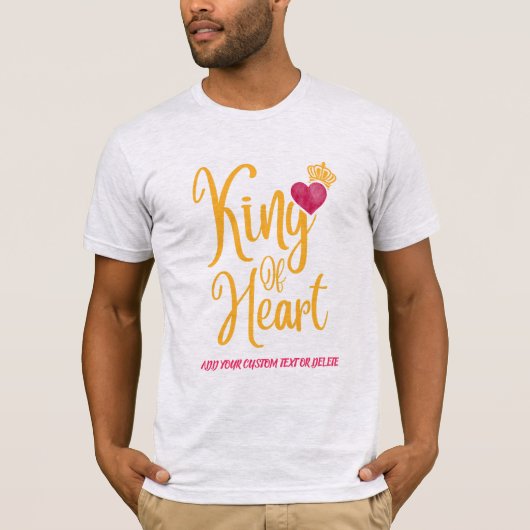 Valentine Boy King of Heart Lover Couple T-Shirt (Vorderseite)