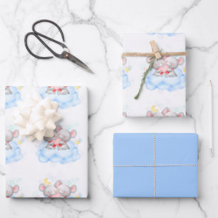 Valentine Boy Niedlich Baby Mice Geschenkpapier Set