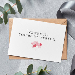 Valentine Boyfriend Card. Für immer meine Karte. Dankeskarte