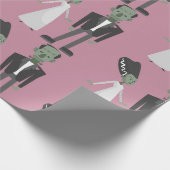 Valentine Braut Frankfurensteinmonster gruselig Lö Geschenkpapier (Ecke)
