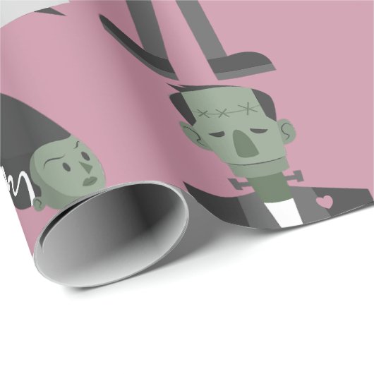 Valentine Braut Frankfurensteinmonster gruselig Lö Geschenkpapier (Rolleneckpunkt)