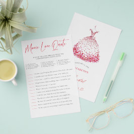 Valentine Bridal Shower Game Match Movie Quotes Flyer