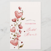 Valentine Bridal Shower Game Match Movie Quotes Flyer (Hinten)