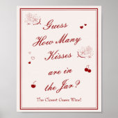  Valentine Bridal Shower Guess How Many Kisses Poster (Vorne)