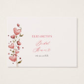 Valentine Bridal Shower How Many Kisses Game (Rückseite)