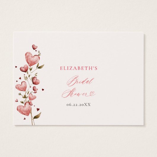 Valentine Bridal Shower How Many Kisses Game (Rückseite)