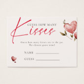 Valentine Bridal Shower How Many Kisses Game (Vorderseite)