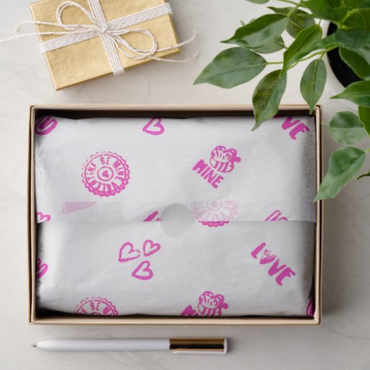 Valentine Briefmarke hoch! Seidenpapier (Geschenk)