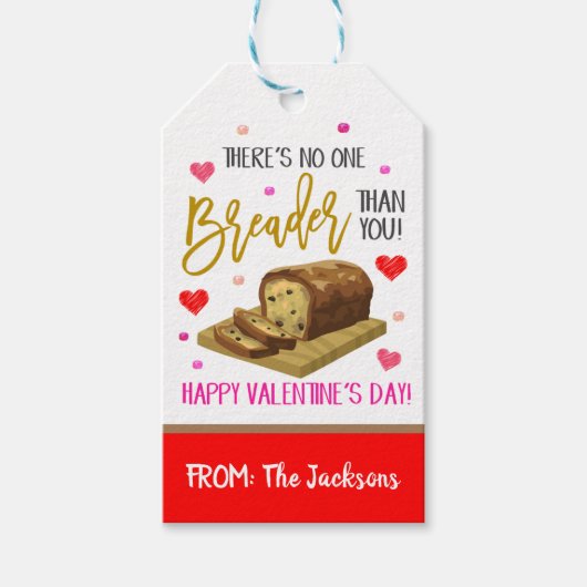 Valentine Brot Geschenk Tag Geschenkanhänger (Vorderseite)