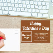 Valentine Brown Holiday Postcard Feiertagspostkarte